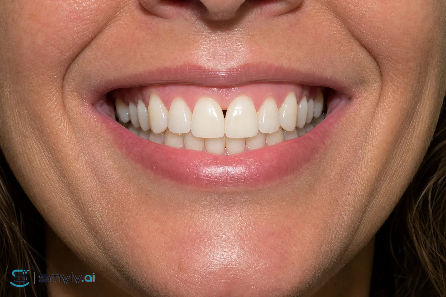 Before: sample smile before black triangle closure