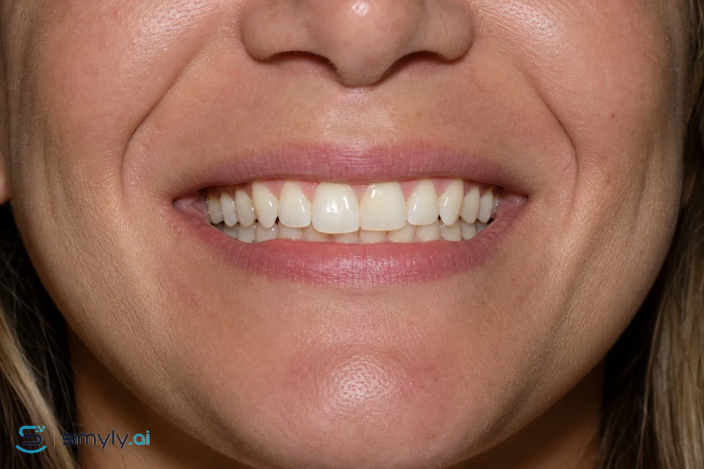 Before: sample smile before midline correction