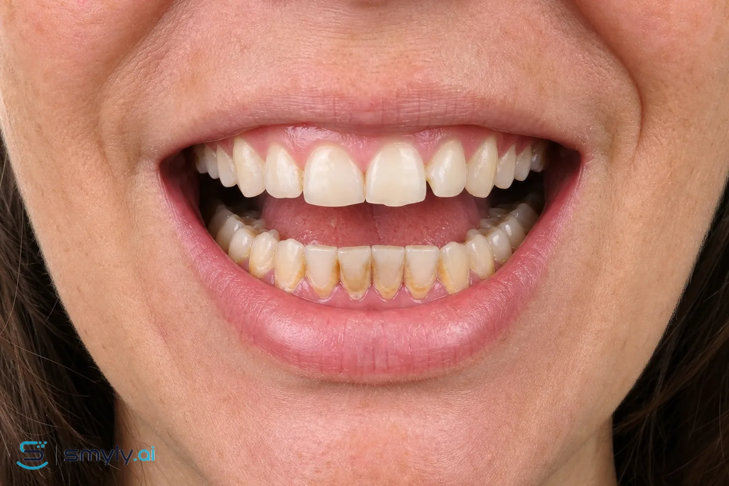 Before: sample smile before professional cleaning