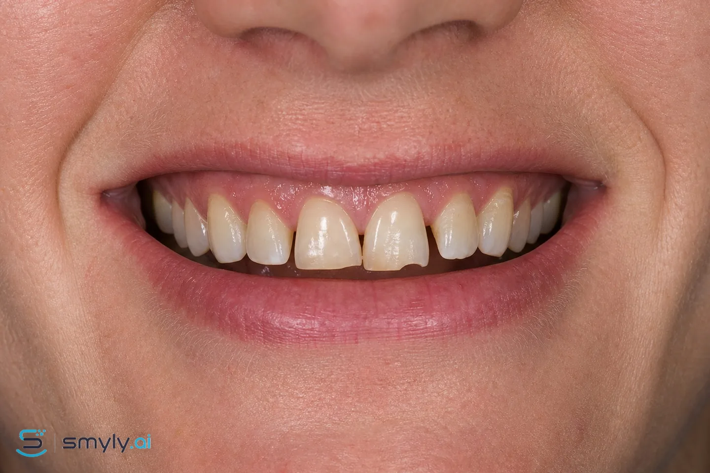 Before: sample smile before porcelain veneers